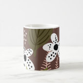 Moderne Hübsche Foliage Blätter Blumenmuster Kaffeetasse (Mittel)