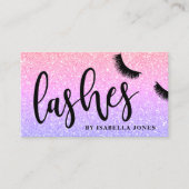 Moderne hübsche, gürtelglänzende, ombre Glitzer La Visitenkarte (Vorderseite)