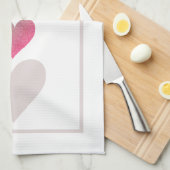 Moderne Hübsche Herzen Niedlich einfach Geschirrtuch (Viertel Falte)