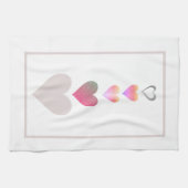Moderne Hübsche Herzen Niedlich einfach Geschirrtuch (Horizontal)