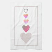 Moderne Hübsche Herzen Niedlich einfach Geschirrtuch (Vertikal)