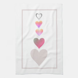 Moderne Hübsche Herzen Niedlich einfach Geschirrtuch
