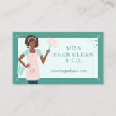 Moderne Hübsche Reinigung und Haushaltshilfe für F Visitenkarte (Vorderseite)