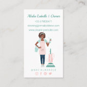 Moderne Hübsche Reinigung und Haushaltshilfe für F Visitenkarte (Rückseite)