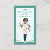 Moderne Hübsche Reinigung und Haushaltshilfe für F Visitenkarte (Vorderseite)