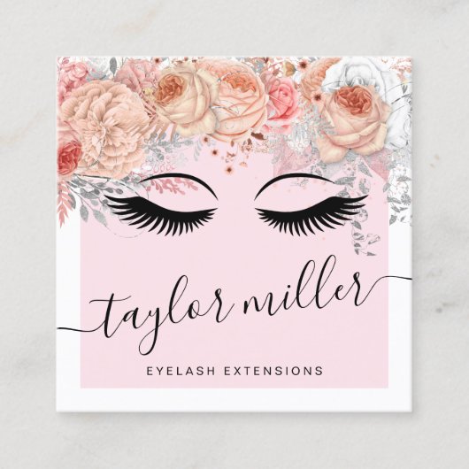 Moderne, hübsche, rosa Bläschen Quadratische Visitenkarte (Vorderseite)
