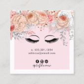 Moderne, hübsche, rosa Bläschen Quadratische Visitenkarte (Rückseite)