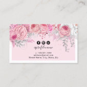 Moderne, hübsche, rosa Bläschen-Wimpernverlängerun Visitenkarte (Rückseite)