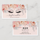 Moderne, hübsche, rosafarbene Bläschen Visitenkarte (Vorne/Hinten)