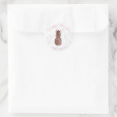 Moderne hübsche Rose Runder Aufkleber (Tasche)