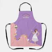 Moderne Hübsche Süßbäckerei für Frauen Lila Schürze (Vorderseite)
