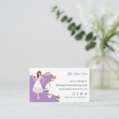 Moderne Hübsche Süßbäckerei für Frauen Lila Visitenkarte (Stehend Vorderseite)