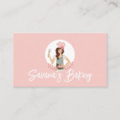 Moderne Hübsche Süßbäckereidienste für Frauen Rosa Visitenkarte (Vorderseite)