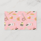 Moderne Hübsche Süßbäckereidienste für Frauen Rosa Visitenkarte (Rückseite)