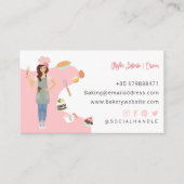 Moderne Hübsche Süßbäckereidienste für Frauen Rosa Visitenkarte (Vorderseite)