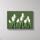 Moderne, hübsche Tulpe mit wunderschönem Grün Leinwanddruck (Vorderseite)
