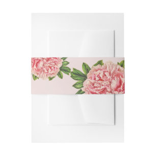 MODERNE hübsche, Vintage Rosa Blütenpeere Blume Einladungsbanderole