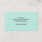 Moderne hübsche, weiße Marmornägel aus schwarzem M Visitenkarte (Rückseite)