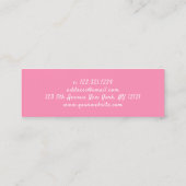 Moderne hübsche, weiße Marmorschwänze aus rosa sch Mini Visitenkarte (Rückseite)