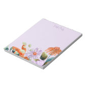 Moderne Hübsche Wildblume floral Notizblock (Rotiert)