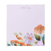 Moderne Hübsche Wildblume floral Notizblock (Vorderseite)