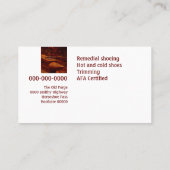 Moderne Hufschmiedschmiede Visitenkarte (Rückseite)