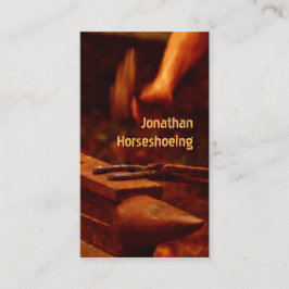 Moderne Hufschmiedschmiede Visitenkarte