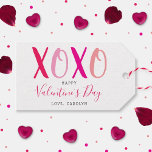 Moderne Hugs & Kisses (XOXO) Valentinstag Geschenkanhänger<br><div class="desc">Feiern Sie stilvoll diesen Valentinstag mit diesen trendigen Geschenktafeln. Das Design ist leicht mit der eigenen Formulierung zu personalisieren und diese Tags können als Party-Dekoration,  Geschenketiketten und vieles mehr verwendet werden.</div>