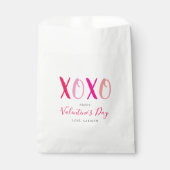 Moderne Hugs & Kisses (XOXO) Valentinstag Geschenktütchen (Vorderseite)