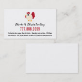 Moderne Huhn-Bauers-Cartoon-Henne Visitenkarte (Vorne/Hinten)