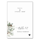 Moderne Hühnerspeisen - Platzkarten Tischnummer (Vorderseite)