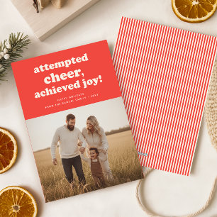Moderne humorvolle Familien-Kind-Foto-Weihnachten Feiertagskarte