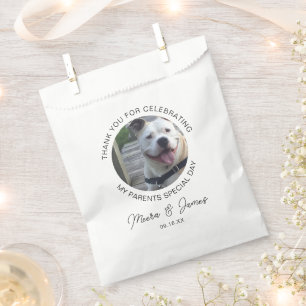 Moderne Hunde-Foto-Hochzeit Geschenktütchen