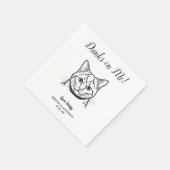 Moderne Hunde-Hochzeits-Cocktailservietten Serviette (Ecke)