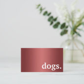 Moderne Hunde. Loyalitätskarte Visitenkarte (Stehend Vorderseite)