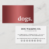 Moderne Hunde. Loyalitätskarte Visitenkarte (Vorne/Hinten)