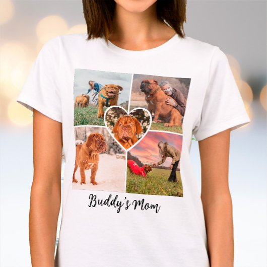 Moderne Hunde-Mama für Haustiere - FotoCollage mit T-Shirt