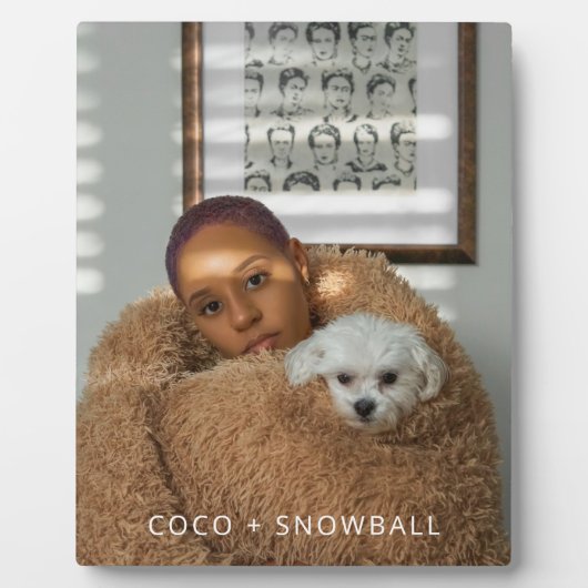 Moderne Hunde-Mama und Hunde-Haustier-Foto Keepake Fotoplatte (Vorderseite)