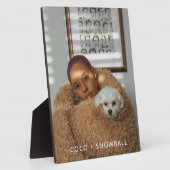 Moderne Hunde-Mama und Hunde-Haustier-Foto Keepake Fotoplatte (Seite)