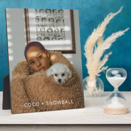 Moderne Hunde-Mama und Hunde-Haustier-Foto Keepake Fotoplatte