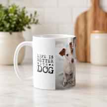 Moderne Hunde-Pet-Zitat-Foto-Vorlage-Tasse