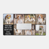 Moderne Hunde Vater Life Custom 7 FotoCollage Schreibtischunterlage (Tastatur & Maus)