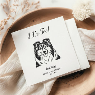 Moderne Hundehochzeits-Cocktailservietten  Serviette