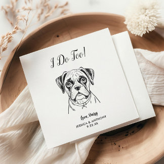Moderne Hundehochzeits-Cocktailservietten Serviette