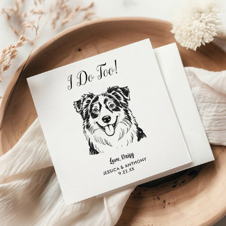Moderne Hundehochzeits-Cocktailservietten Serviette
