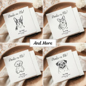 Moderne Hundehochzeits-Cocktailservietten Serviette