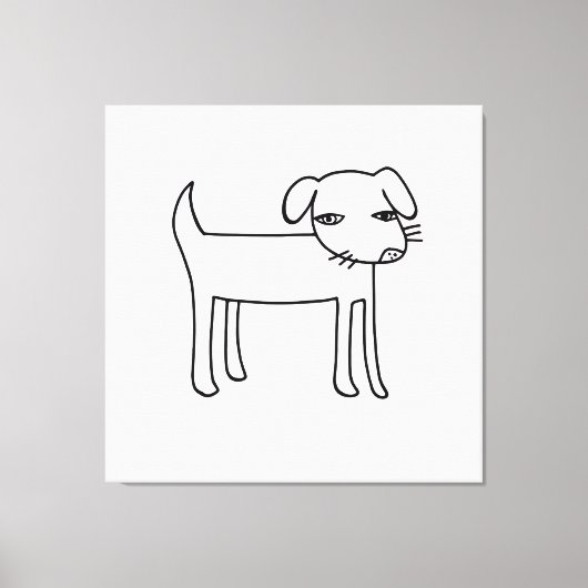 moderne Hundeillustration Leinwanddruck (Vorderseite)