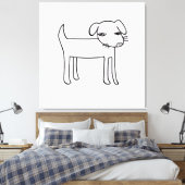 moderne Hundeillustration Leinwanddruck (Insitu (Schlafzimmer))