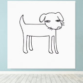 moderne Hundeillustration Leinwanddruck (Insitu (Holzboden))