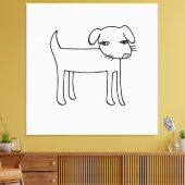 moderne Hundeillustration Leinwanddruck (Insitu (Wohnzimmer))